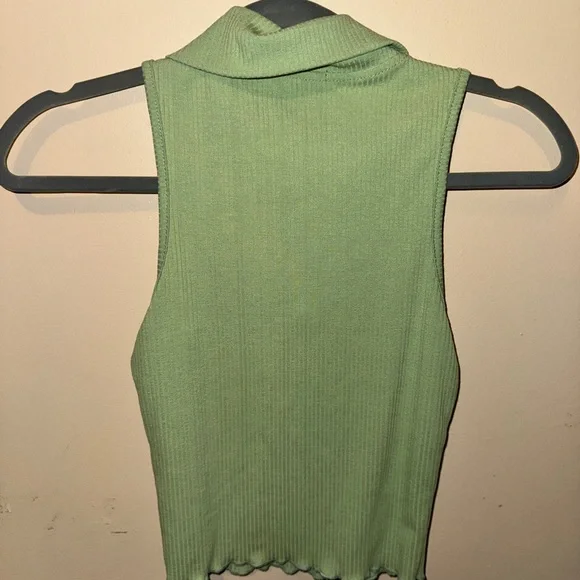Caution To The Wind green Ribbed Tank Top - Picture 3 of 4
